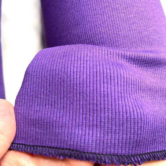 Purple Thigh Highs Ribbed Knit Leg Warmers Long Cotton Knee Socks Covers Legging - Picture 8 of 9